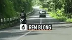 Detik-detik menegangkan terjadi ketika sebuah mobil pick up berjalan mundur akibat rem blong.