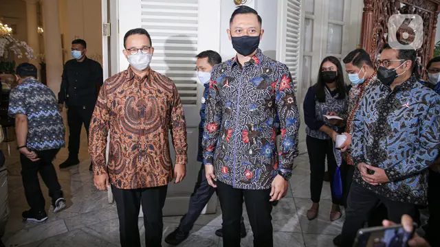 FOTO: Anies Baswedan Terima Kunjungan AHY di Balai Kota