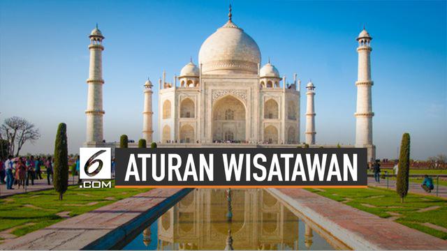 Video Aturan Baru Bagi Wisatawan Taj Mahal India Hot Liputan6 Com