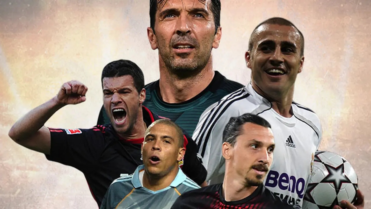 Ilustrasi Pemain - Gianluigi Buffon,  Fabio Cannavaro, Michael Ballack, Zlatan Ibrahimovic, Ronaldo Nazario da Lima