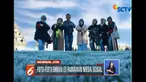 Embun es kembali terjadi di dataran tinggi Dieng, Banjarnegara, Jawa Tengah. Fenomena langka ini langsung diburu wisatawan untuk dijadikan objek foto.