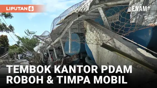 VIDEO: Diterjang Banjir Bandang, Tembok Kantor PDAM Purbalingga Roboh dan Timpa 5 Mobil Dinas