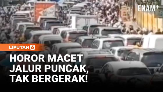 Macet Parah Siang Malam, Jalur Puncak Diserbu Wisatawan