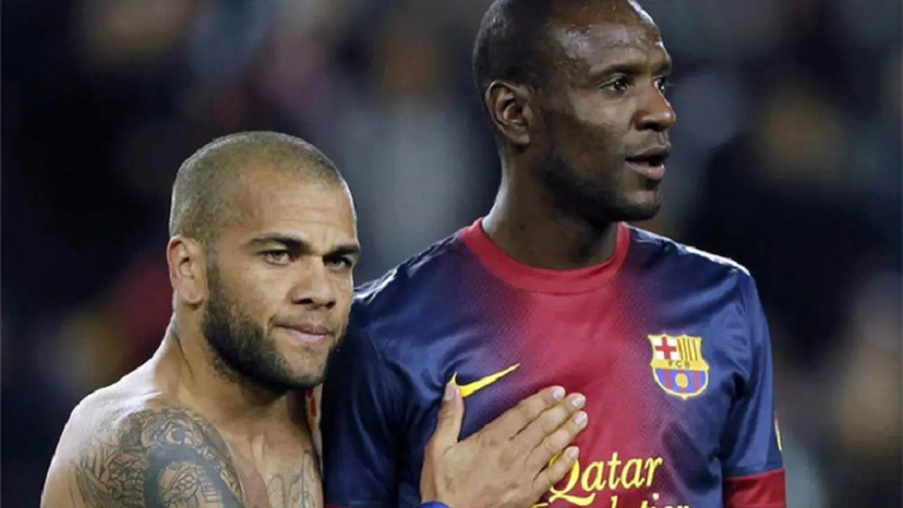 Dani Alves dan Eric Abidal