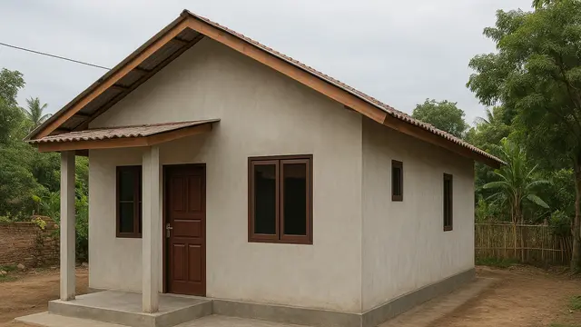 Tips Membuat Rumah Semi Permanen dengan Budget Terbatas/Ilustrasi gambar oleh AI