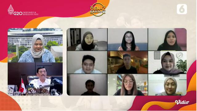 Menteri Koordinator bidang Kemaritiman dan Investasi Luhut Binsar Pandjaitan pada acara Gen Z dan Menko Marvest Luhut Binsar Pandjaitan yang digelar Liputan6.com, Kamis (24/11/2022).