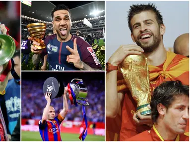 Berikut daftar pemain luar biasa dengan raihan trofi terbanyak pada abad 21. Tiga diantaranya adalah Lionel Messi, Dani Alves dan Gerard Pique.