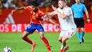 Tim asuhan pelatih pasukan Luis de la Fuente tampil dominan sejak awal laga. (JOSE JORDAN/AFP)