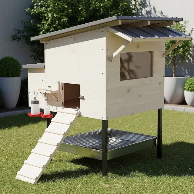 Desain Kandang Ayam Panggung Minimalis