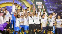 Al Hilal juara Piala Raja Arab Saudi usai di partai final mengalahkan Al Nassr melalui adu penalti hari Sabtu (01/06/2024) dini hari WIB. (AFP)