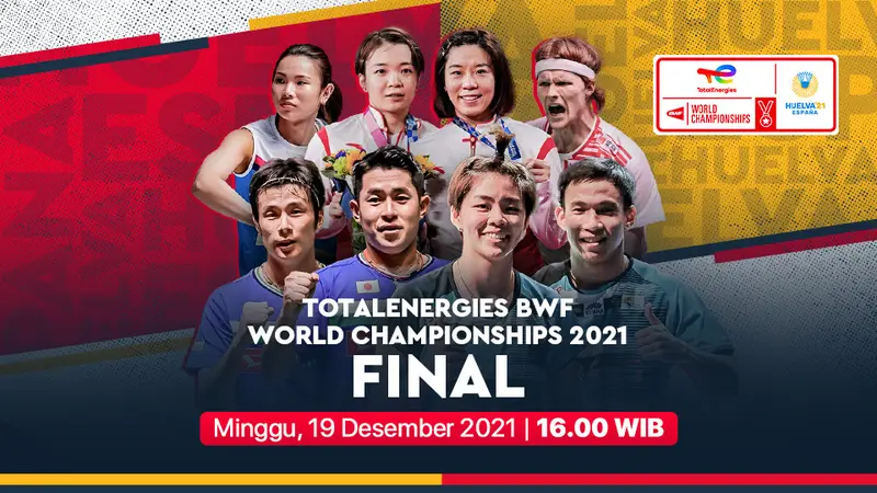 Jadwal lengkap Final BWF World Championships 2021 Minggu, 19 Desember 2021