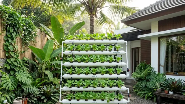 Rak Pipa PVC Bertingkat untuk Kebun Gantung