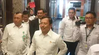 Menteri Kesehatan Terawan Agus Pitranto saat meninjau Gedung Wisma II BRI, Jakarta Selatan, Kamis (23/1/2020). (Liputan6.com/Nanda Perdana Putra)