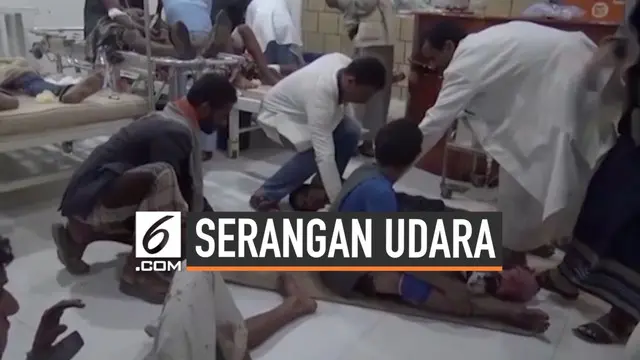 Pasar di Saada Yaman dibombardir militer koalisi Saudi. Serangan udara itu menewaskan 10 orang sipil, termasuk anak-anak.