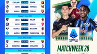 Dapatkan jadwal dan link siarana langsung Serie A 2024/25 pada machweek ke 28 di Vidio. Dukung dan tonton tim jagoan Anda secara langsung yang akan berlaga di Serie A pekan ini hanya di layanan OTT Vidio. (sum. doc. vidio.com)
