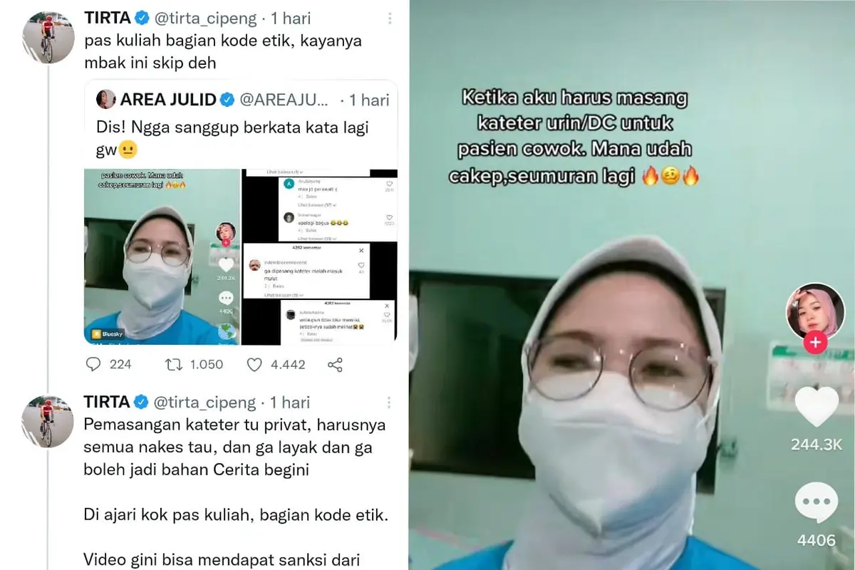 Viral mahasiswi curhat pasang kateter ke pasien pria