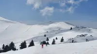 Mengabadikan Hamparan Salju di Gunung Uludag, Bursa, Turki dengan Kamera Galaxy S10 Plus. Liputan6.com/Nila Christina Yulika