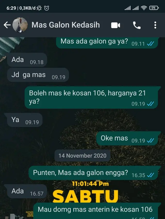 6 Chat Pesan Galon ala Anak Kos Ini Bikin Senyum, Simpel Tanpa Ribet
