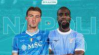Prediksi Napoli vs Lazio - Liga Italia. (Bola.com/Gregah Nurikhsani)