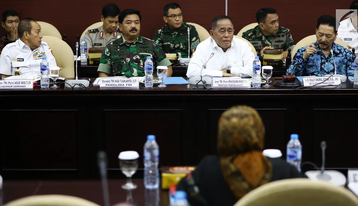 Suasana Rapat Pleno Khusus Lembaga Pengkajian MPR di Gedung Nusantara V, Senayan, Jakarta, Rabu (27/2/19). Rapat membahas mengenai pertahanan dan keamanan wilayah negara. (Liputa6.com/Joha Tallo)