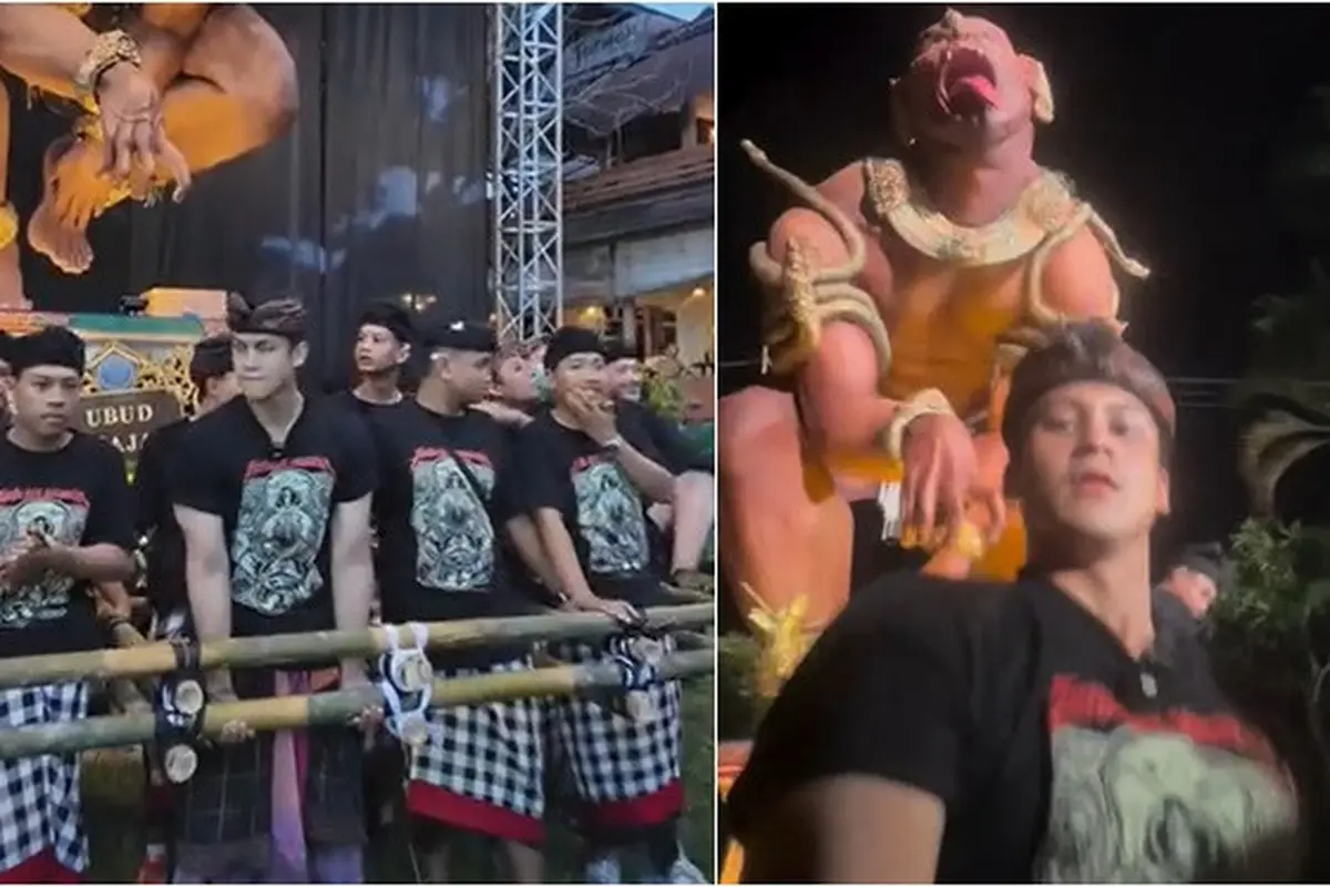 6 Potret Antonio Blanco Ikut Arak Ogoh-Ogoh, Rayakan Nyepi di Ubud Bali