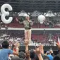 Ganjar Pranowo berorasi di Stadion Gelora Bung Karno (GBK), Senayan, Jakarta Pusat, Sabtu (3/2/2024) (Liputan6.com/Ady Anugrahadi)