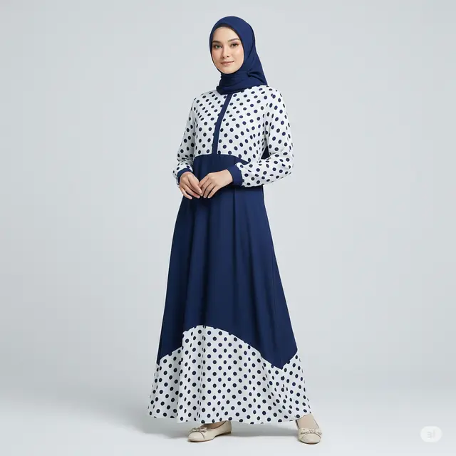 10 Model Baju Gamis Dua Warna Terbaru 2025: Inspirasi Fashion Muslim Kekinian