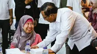 Calon wakil presiden (Cawapres) nomor urut 3, Mahfud MD menemui perwakilan dari organisasi, pegiat dan penyandang difabel perempuan di Posko Teuku Umar 9, Jakarta Pusat. (Dok. Istimewa)