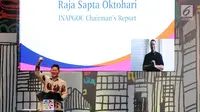 Ketua Inapgoc, Raja Sapta Oktohari menyampaikan sambutan jelang diresmikannya Hitung Mundur Pelaksanaan Asian Para Games 2018 di JIExpo, Jakarta, Jumat (6/10). Asian Para Games 2018 akan berlangsung di Jakarta. (Liputan6.com/Helmi Fithriansyah)