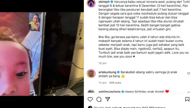 Jalani Karantina, Niko Al Hakim Sedih Tak Bisa Hadiri Ulang Tahun Anak