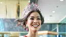 Acara yang diikuti oleh 85 negara yang diselenggarakan di Filipina itu, Kezia berhasil meraih predikat 10 besar best Bational Costume dan Miss Phoenix Best Smile. (Adrian Putra/Bintang.com)