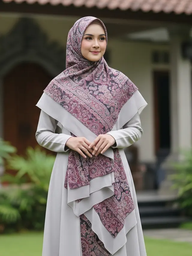 7 Gamis A-Line dengan Khimar Layer, Bikin Penampilan Makin Modern dan Menawan