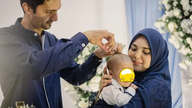 6 Momen Akikah Anak Vebby Palwinta dan Razi Bawazier, Berlangsung Khidmat