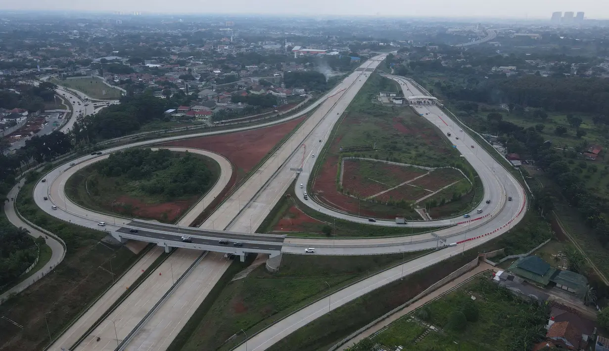 Setelah Jalan Tol Cimanggis-Cibitung beroperasi penuh, nantinya akan tersambung dengan jaringan Jalan Tol JORR 2 lainnya. (merdeka.com/Imam Buhori)