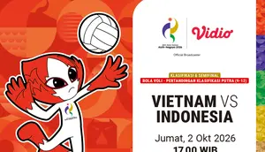 Jadwal Asian Games 2026 Men’s Volleyball - Vietnam vs Indonesia: Misi Bangkit Lawan Vietnam di Vidio