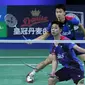 Di perempat final, Kevin Sanjaya Sukamuljo/Marcus Fernaldi Gideon menghadapi pasangan Thailand, yakni Bodin Issara/Nipitphon Phuangphuapet. (Humas PP PBSI)