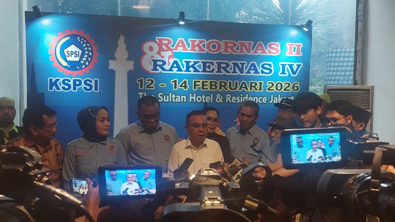 Wakil Ketua DPR Sufmi Dasco Ahmad di Rakornas II KSPSI