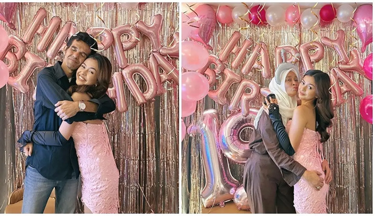 Usianya bertambah, kebahagiaan terpancar jelas di wajah artis kelahiran 17 September 2004 ini. Tak hanya Dinda, keluarga yang turut rayakan ulang tahun Dinda Mahira juga diselimuti kebahagiaan. Meski perayaan ulang tahunnya tampak simpel dan sederhana, namun kebersamaan dan pelukan keluarga untuk Dinda membuat momen perayaan ini jadi penuh kehangatan. (Liputan6.com/IG/@dindaaaaa.17)