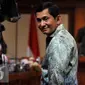 Maroef Sjamsoeddin tersenyum saat menjalani sidang sebagai saksi di MKD DPR RI, Jakarta, Kamis (12/3). Maroef  bersaksi terkait kasus dugaan pelanggaran etik yang dilakukan ketua DPR Setya Novanto. (Liputan6.com/Johan Tallo)