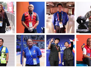 Kolase foto beberapa sosok yang terlibat dalam ajang Piala Dunia FIBA 2023 di Indonesia Arena, Senayan, Jakarta. Indonesia menjadi salah satu tuan rumah Piala Dunia FIBA 2023 yang berlangsung selama 10 hari sejak 25 Agustus hingga 3 September 2023. Sebanyak 8 tim dari dua grup bertanding dalam dua putaran untuk memperebutkan tiket perempat final ke Manila, Filipina. Latvia dan Kanada menjadi wakil dari Indonesia yang lolos ke babak delapan besar. (Bola.com/Bagaskara Lazuardi)