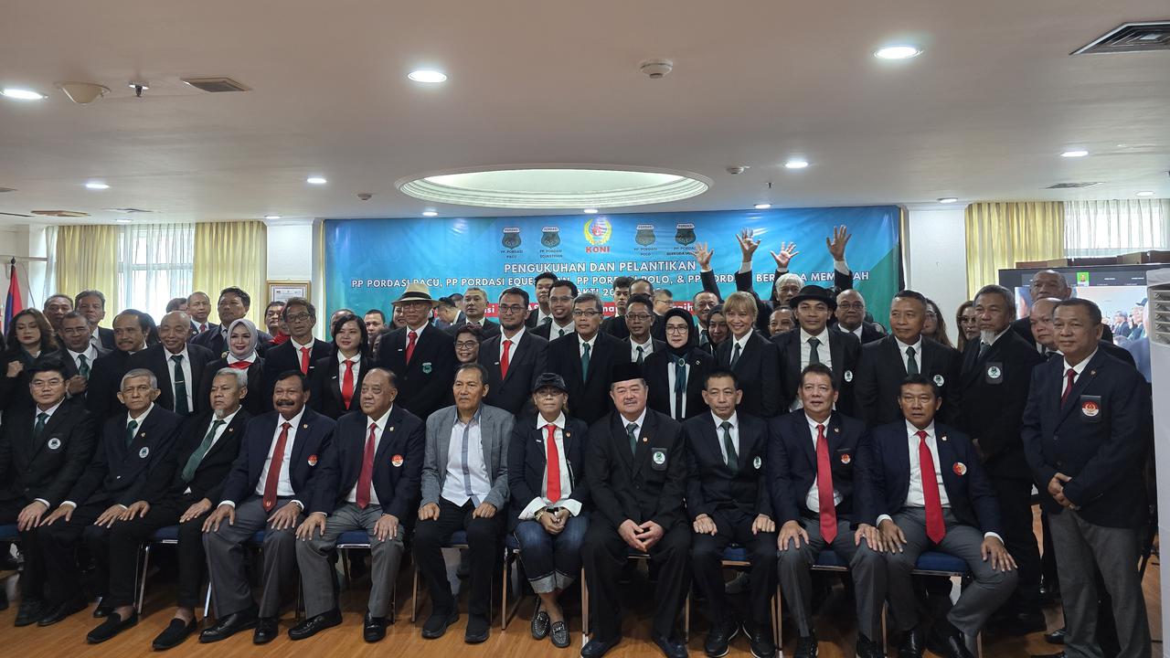 Pelantikan empat Ketum Pordasi oleh KONI