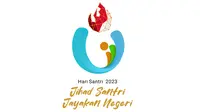 Mengusung tema 'Jihad Santri Jayakan Negeri', Kemenag RI merilis logo Hari Santri 2023 di Auditorium HM Rasjidi, Gedung Kementerian Agama, Jakarta, Jumat (6/10/2023).