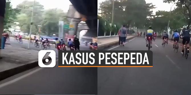 VIDEO: Viral Rombongan Pesepeda Melintas di Jalur Tengah Kolong Tol
