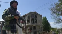 Ilustrasi Taliban di Kabul, Afghanistan. (AFP)