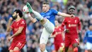 Pemain yang berposisi sebagai bek kiri tersebut berlabuh di Everton pada musim lalu. Vitaliy Mykolenko diboyong dari Dynamo Kyiv dengan mahar mencapai 23,5 juta euro. (AFP/Paul Ellis)