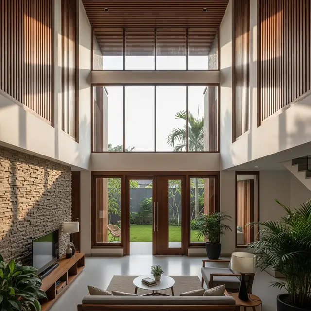 9 Desain Rumah Natural Modern dengan Ventilasi Besar dan Pencahayaan Alami, Hunian Sehat