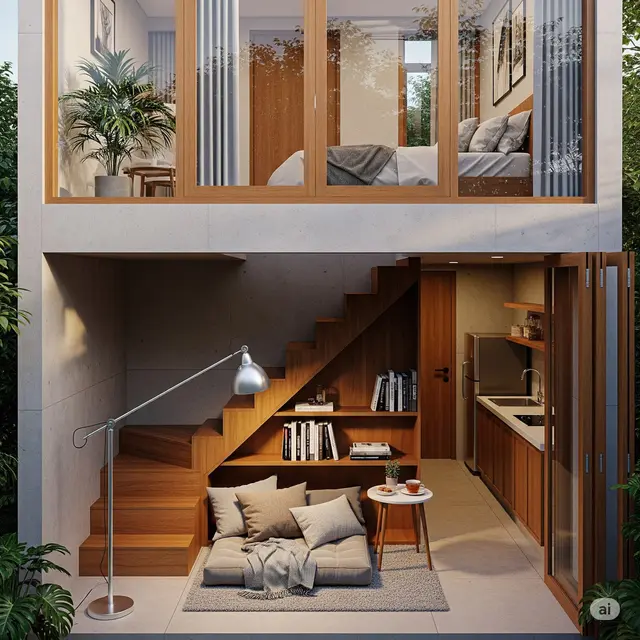 Rumah 2 Lantai dengan Area Baca Mini