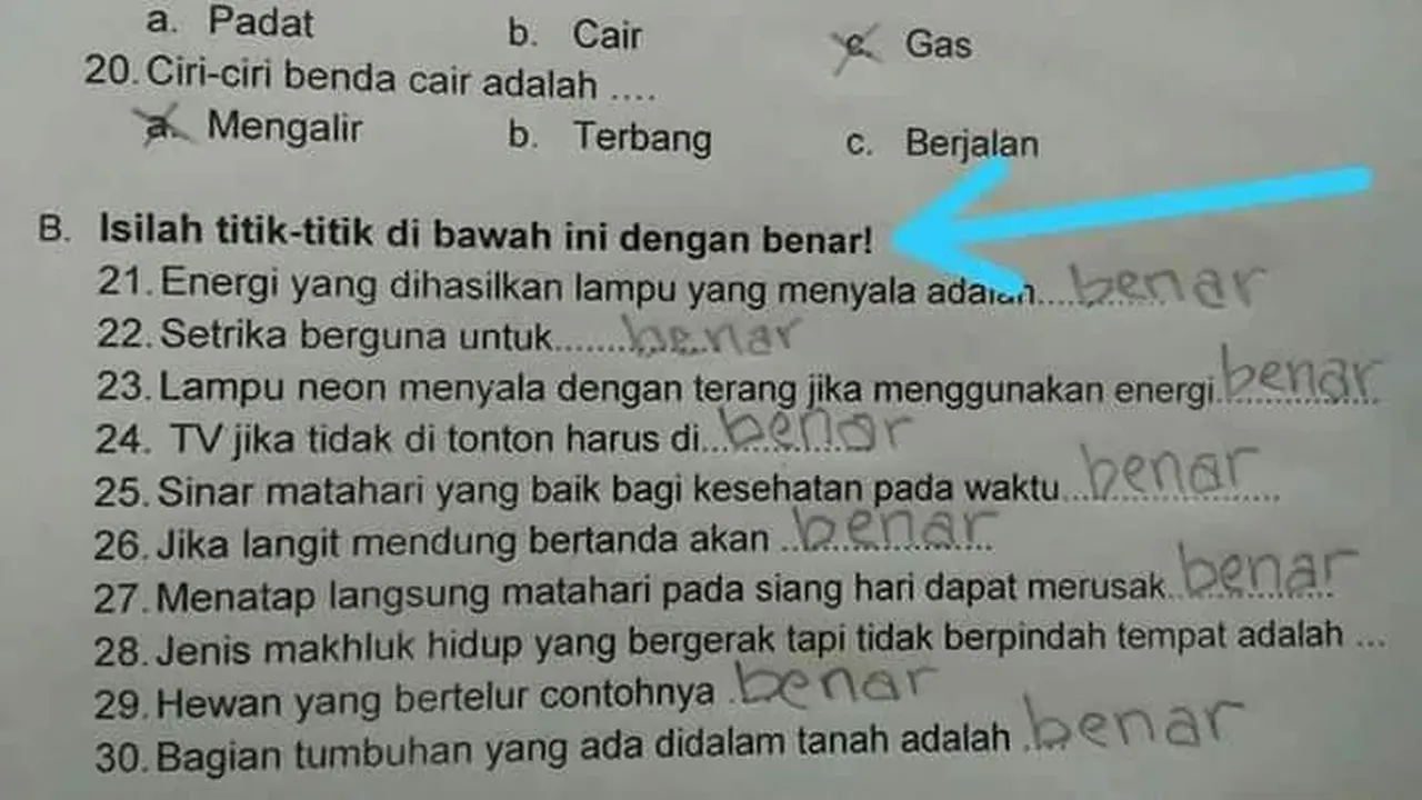 Ini Jawaban Kocak Saat Ujian yang Bikin Kamu Gagal Paham