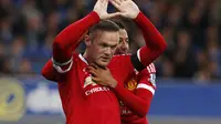 Wayne Rooney senang bisa cetak gol ke gawang Everton. (Reuters / Phil Noble)