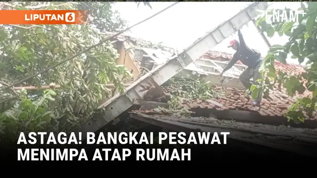Puting Beliung Terjang Bogor, Bangkai Pesawat Menimpa Rumah Warga